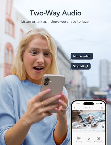 GNCC 2K Cameras for Home Security-Indoor Pan/Tilt Cameras for Baby Monitor