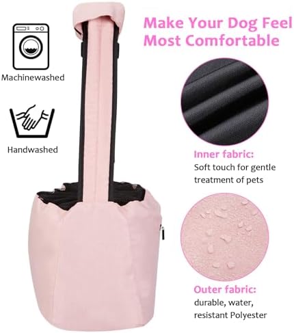 Ownpets XL Dog Sling 15-25lbs, Hands-Free Carrier with Bottom Support Pad
