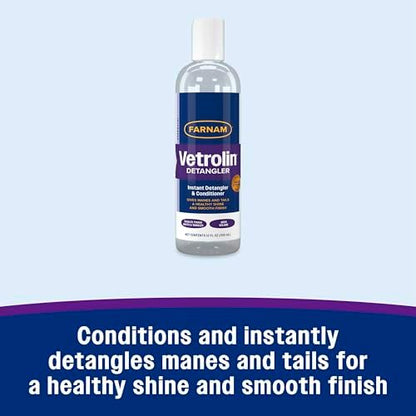 Farnam Vetrolin Detangler and Conditioner for Horse Manes and Tails, 12 Oz