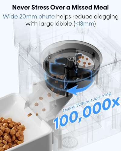 Large Dog Automatic Feeder: 12L/50 Cups Food Capacity, HD 1080P Camera