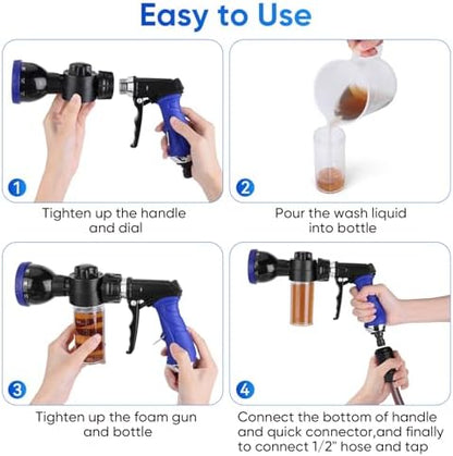Pet Bathing Sprayer Kit,10 Spray Patterns, Adjustable Hose Wash Sprayer