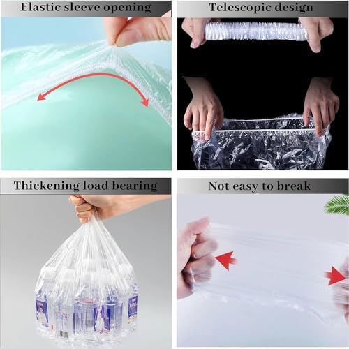 Ouliget Disposable Rabbit Cage Liner Bag with Elastic,Portable Large Size Pet Litter Box Tidy Bags,Small Animal Universal Toilet Film for Bird Hamster Cat Hedgehog,50 Pieces