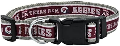 Pets First Collegiate PET Collar New Version Texas A&M Aggies Dog Collar, Size Medium. Best Sports Team Color for Dogs & Cats. A Shiny & Colorful Dog & Cat Collar Licensed by The NCAA