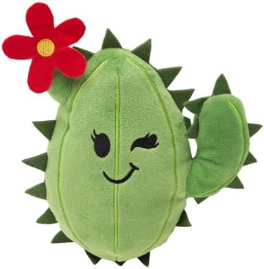 Snugarooz Chloe the Cactus Plush Toy with Repair Patch – Soft, Durable Squeaky Dog Toy for Small and Medium Breeds – Ideal for Chewing and Tugging – Sustainable Materials