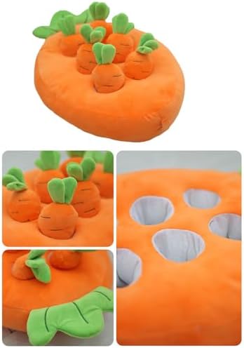 Okydoky Rabbit Foraging Toys, Bunny Toys Guinea Pig Toys, Snuffle Mat for Small Animals of Rabbits Guinea Pig-Carrot Shape, NO.LTZMRWJ