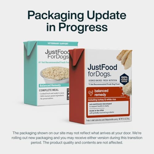 JustFoodForDogs Pantry Fresh Wet Dog Food, Complete Meal or Dog Food Topper, for Sensitive Stomachs, Balanced Remedy Human Grade Dog Food Recipe - 12.5 oz (Pack of 12)
