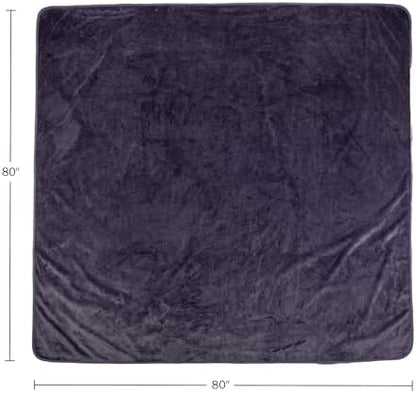 Lavish Home Waterproof Throw Blanket, Purple, 80” x 80”