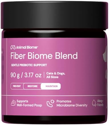 Animal Biome Fiber Blend for Dogs & Cats, Prebiotic Fiber Supplement, 90g