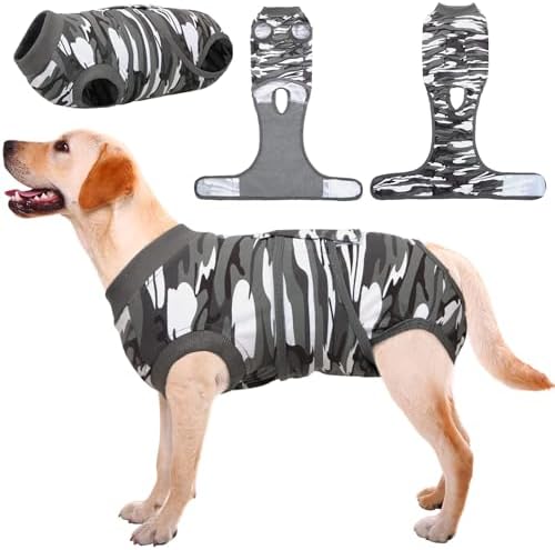Kuoser Recovery Suit for Dogs Cats, Soft Dog Surgery Suit Female Male Spay