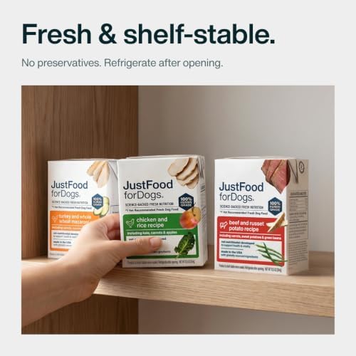 JustFoodForDogs Pantry Fresh Wet Dog Food Complete Meal or Dog Food Topper, Turkey & Whole Wheat Macaroni Human Grade Dog Food Recipe - 12.5 oz (Pack of 12)