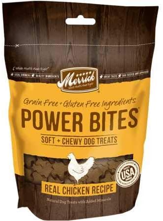 Merrick Power Bites Real Chicken Recipe Dog Treats, 6 oz Bag