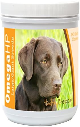 Healthy Breeds Labrador Retriever Omega HP Fatty Acid Skin and Coat Support Soft Chews 90 Count