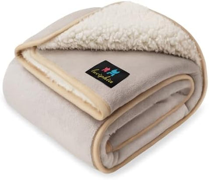 Luciphia Waterproof Blanket for Large Dog, Reversible Sherpa Couch Cover