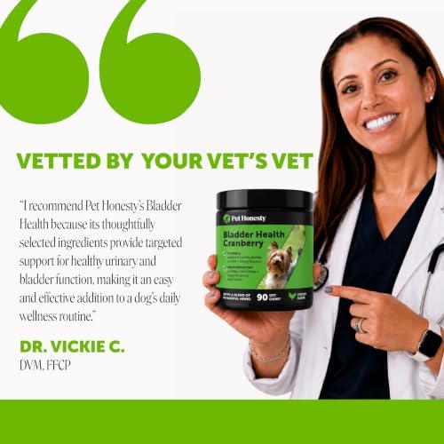 Pet Honesty Vet Recommended Cranberry Supplement for Dogs, 90 Ct, Bacon