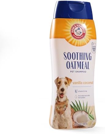 Arm & Hammer Soothing Oatmeal Dog Shampoo, Vanilla Coconut, 20 Fl Oz, 6-Pk