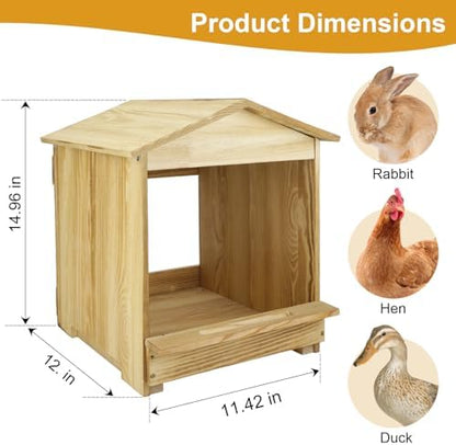 Chicken Nesting Box 2 Compartments - Wall Mount Wooden Egg Laying Nest Box for Chicken Coop, Easy to Assemble & Versatile Use for Hens, Ducks, Chickens