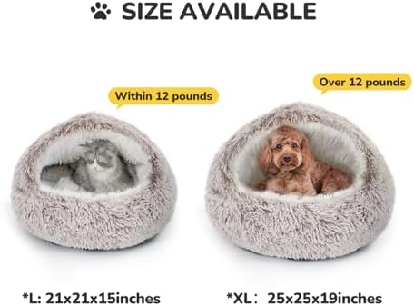 CATISM Cat Bed Hooded Cat Beds for Indoor Cats Covered Cat Beds