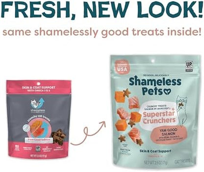 Shameless Pets Crunchy Cat Treats - Yam Good Salmon, 3-Pk