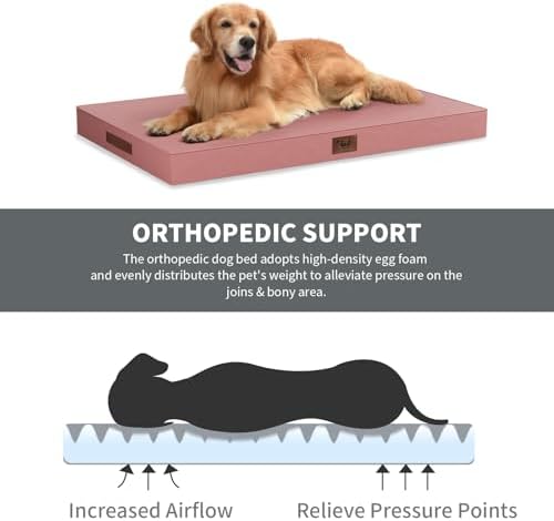 Waterproof Orthopedic Outdoor Dog Bed XL for Extra Large Dogs