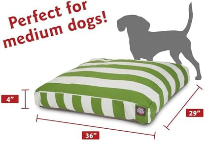 Majestic Pet Shredded Memory Foam Dog Bed Medium with Removable Washable Cover – Rectangle Orthopedic Dog Bed–Durable Dog Crate Bed-Flat Dog Bed for Senior Dogs - (35x29) M - Links - Coral