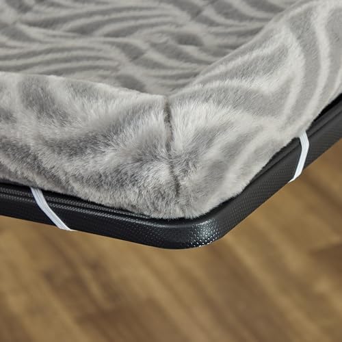 MidWest Homes for Pets QuiteTime Deluxe Wave Bolster Bed for Intermediate Dogs; Easily Machine Wash and Dry; Gray; 36"; 40236-WVGY