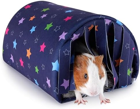 Unicorn Catcher Washable Guinea Pig Tunnel with Curtains for Small Animals