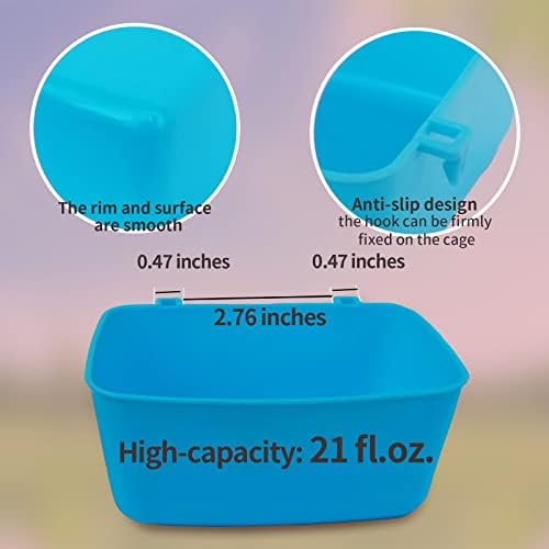 26 Pack Chicken Feeder Cups Rabbit Feeders for Cages 21 oz Waterer Cat Guinea Pig Treats Food Bowl Hanging Feeding Coop Dish Puppy Watering Container Drinker Pigeon Bird Bath