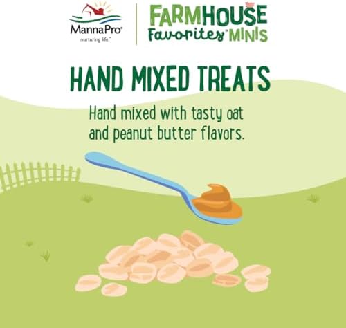 Manna Pro Farmhouse Favorites – Mini Pig Treats – Baked Snack for Mini & Tea-Cup Pigs – Hand Mixed Pig Treat – Peanut Butter Flavored – 3lb Bag (Pack of 2)