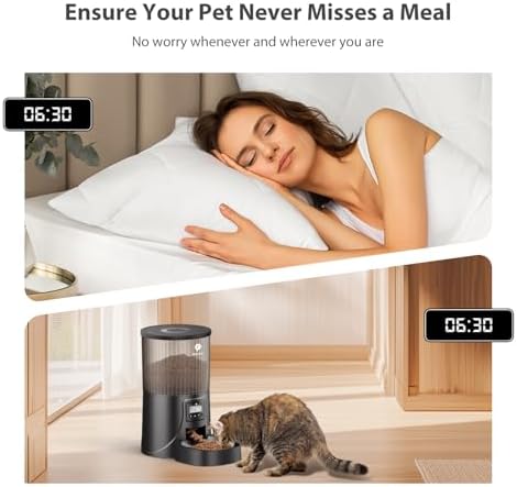 PETULTRA Automatic Cat Feeder: 4L Timed Cats Food Dispenser Programmable