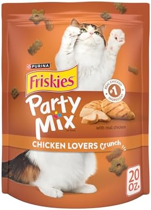 Friskies Purina Party Mix Chicken Lovers Crunch Cat Treats, 20 oz Pouch