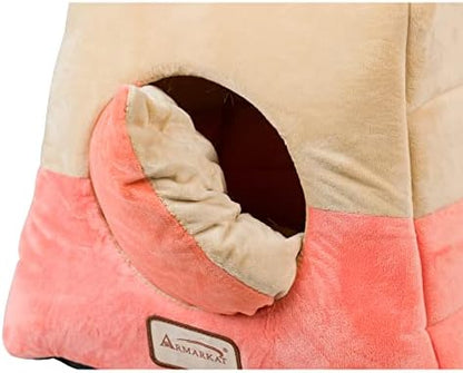 Armarkat Cat Bed, C07CCS/MH, Orange and Beige