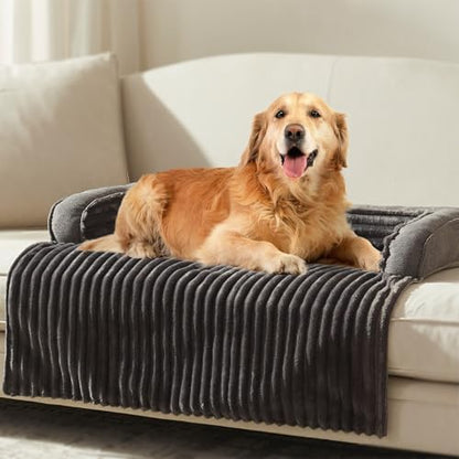 WINDRACING Luxury Dog Couch Bed, Washable Calming Dog Couch Cover, Couch Protector for Dogs, Waterproof Sofa Bed, Pet Bed Mats for Couch, Pet Couch Covers for Sofa Grey (Large 41x37x5inch) ﻿