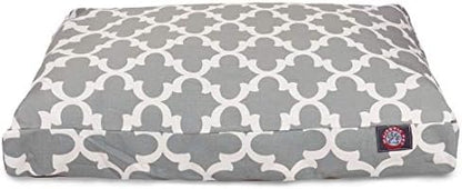 Majestic Pet Rectangular Dog Bed, Medium, 36x29x4 in, Washable, Gray
