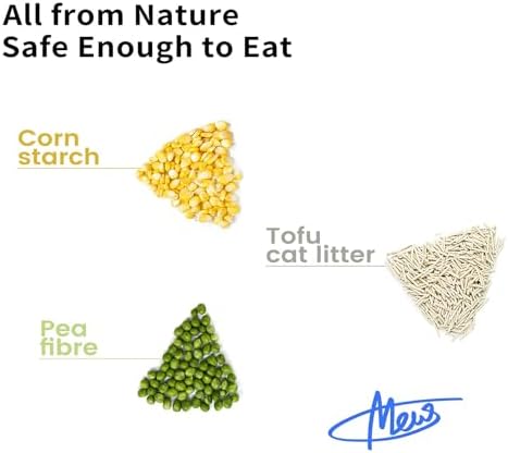 Tofu Cat Litter, Dr. PawPaw Clumping Cat Litter, Honeysuckle Scent 4.5 lb, Dust-Free Keep Kitty Tidy, Superior Odor Control Keep Step Fresh