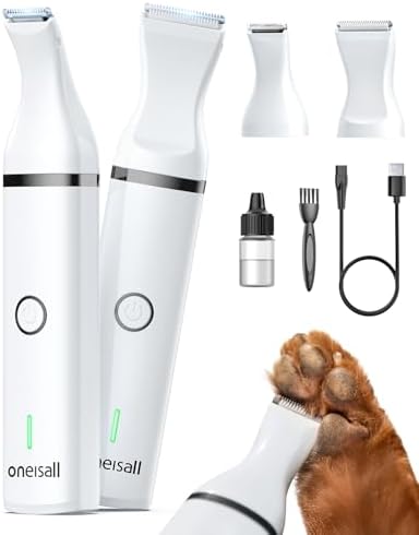 oneisall Dog Paw Trimmer, Small Dog Clippers with Double Blades