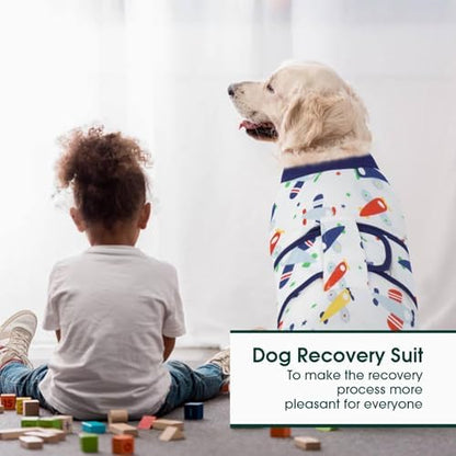 Kuoser Recovery Suit for Dogs Cats, Soft Dog Surgery Suit Female Male Spay
