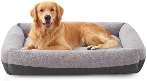 FURTIME Washable Dog Bed Extra Large Sized Dogs, Comfy Fluffy XL Dog Bed