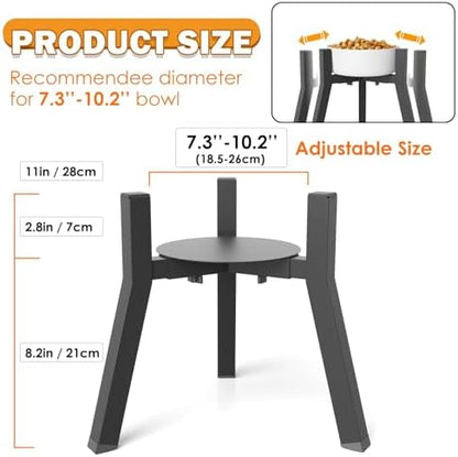 Elevated Dog Bowl Stand for Large Dogs with Tray, Adjustable Width 7-10.6", Raised Food Water Bowl Stand, Bowl NOT Included