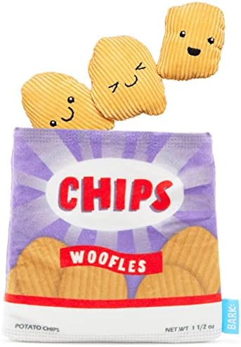 BarkBox Woofles Potato Chips 2-in-1 Interactive Plush Dog Toy