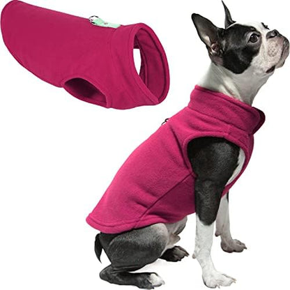 Gooby Fleece Vest Dog Sweater, Fuchsia, Medium