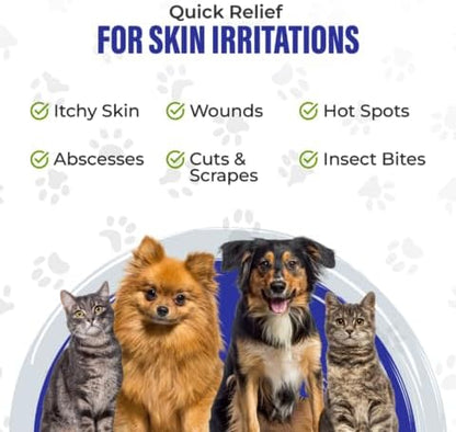 Holistic Pet Care Colloidal Silver for Dogs, Cats, Horses & Birds – 20 PPM Wound Care, Hot Spot Treatment, Skin Relief & Immune Support – All-Natural Pet Colloidal Silver Solution, with Syringe (32oz)