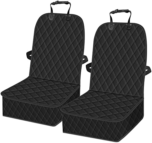 Femuar 2 Packs Car Front Seat Cover for Dogs, Waterproof Pet Car Seat Protector, Nonslip Scratch-Proof Dog Seat Cover for Cars, Trucks & SUVs