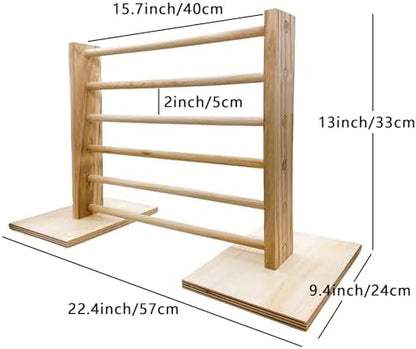 Hamiledyi Rabbit Jump Bar Rabbit Adjustable Hurdles Wooden Obstacle Exercise Agility Toys Training Jumping for Bunny Guinea Pig Ferret Squirrel