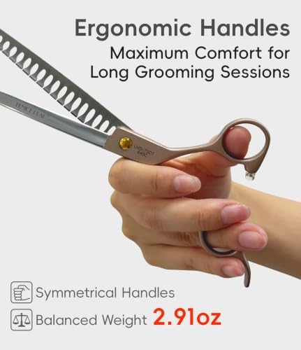 Thinning Shears for Dogs and Cats Pet Grooming Scissors Chunkers Shears 440C Stainless Steel Professional Dog Trimming Scissors 7.5''