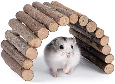 Niteangel Wooden Ladder Bridge, Hamster Mouse Rat Rodents Toy, Small Animal Chew Toy