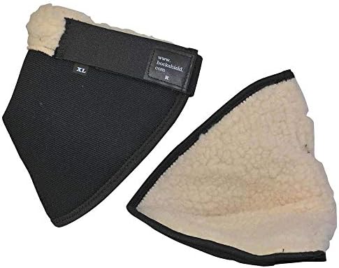 Click Horse Hock Shield, Horse Care Boots, Hock Shield for Horses w/ Fleece Lining, Prevents Hock Sores & Bed Sores, Tear Resistant Hock Protectors for Horses, Black w/ Green Trim