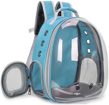 Cat Backpack Carrier Bubble Carrying Bag (Blue)