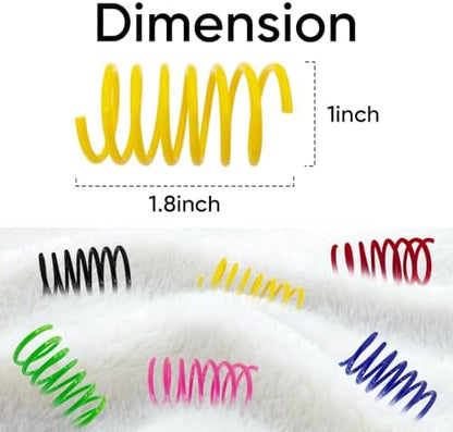 Cat Toys for Indoor Cats, 24 Pack Interactive Cat Spring Toys, 6Colors