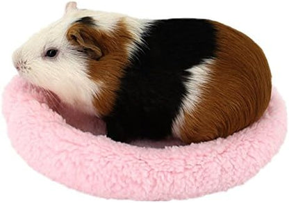 BWOGUE Hamster Bed, Round Velvet Sleep Pad for Guinea Pigs and Rats, 8.7 in