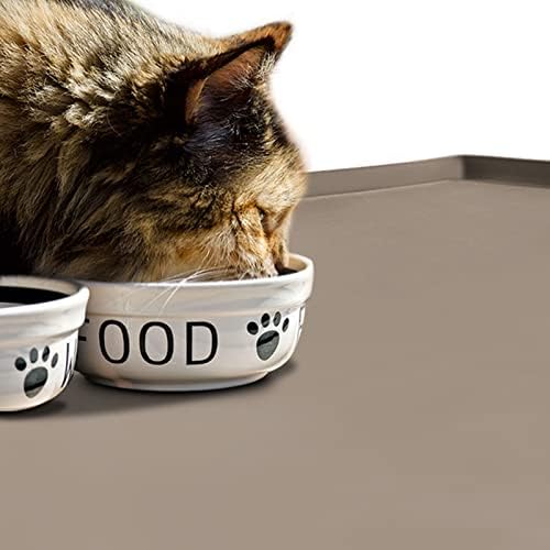 Silicone Dog Food Mat Waterproof Pet Feeding Tray for Small Medium Dogs